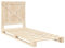 vidaXL Massivholzbett, Holzbett Bett mit Kopfteil, Bettrahmen mit Lattenrost, Palettenbett Einzelbett Schlafzimmerbett, 90x200cm Kiefer
