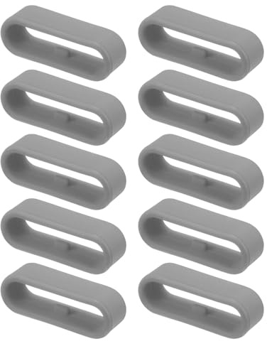 QUARKZMAN 10pz Anelli per Cinturino Anelli Fissaggio Ricambio Grigio
