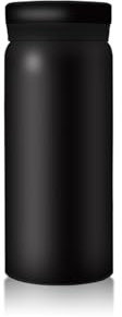 Boziee Piccola bottiglia termica in acciaio inox, 200 ml/300 ml, senza BPA, isolata sottovuoto, mini thermos (nero, 200 ML)