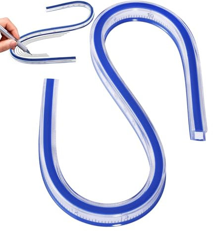 Flexibles Kurvenlineal, Kurvenlineal Schneiderbedarf, Biegsames Lineal 40cm, Biegbares Lineal Flexibles Kurven Machthaber Maß Werkzeug für Das Zeichnen und Von Kleiderdesign