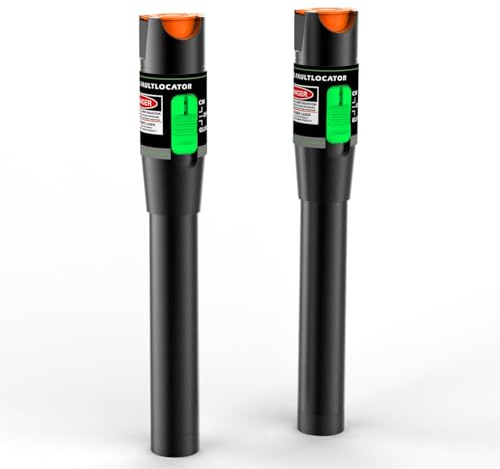 2PCS 30KM Visual Fault Locator for Fiber Optic Cables, VFL Supports FC/ST/SC Interfaces, Long-Range Fault Finder, Fiber Light Pen Tester, High-Precision OTDR Mapping Tool for FTTH, Telecom, Datacom