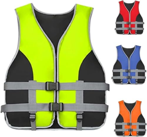 ENAZKLADB Schwimmweste Erwachsene Unisex Auftriebsweste Tragbare Schwimmhilfe, Sommer Wassersport Rettungsweste mit Pfeife Sicherheitsjacke für Sup, Kajak, Angeln