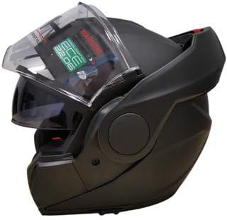 Casco REVERSE MODULARE nero per MOTO e SCOOTER OMOLOGATO ECE 22.06 con PINLOCK (XL)