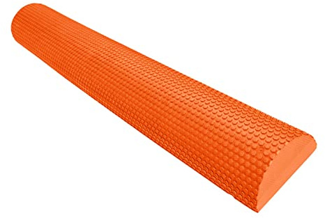 SZLIFE Mezza Foam Roller Rullo Massaggio Muscoli Allenamento Equilibrio Eva Alta Densità Galleggiante Antiscivolo Resistente Adatto per Palestra Casa Y, Arancione 90 cm x 7,5 cm