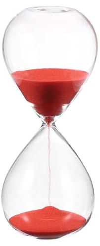 PATIKIL Clessidra A Sabbia Da 10 Minuti Orologio A Sabbia Timer Rosso | Decorazione Per Soggiorno Casa, Ufficio, Ristorante