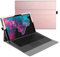 FINTIE Hülle für Microsoft Surface Pro 7+/ 7/6/ 5/4/ 3 Tablet 12.3 Zoll - Multi-Sichtwinkel Hochwertige Tasche Schutzhülle aus Kunstleder, Type Cover kompatibel, Roségold