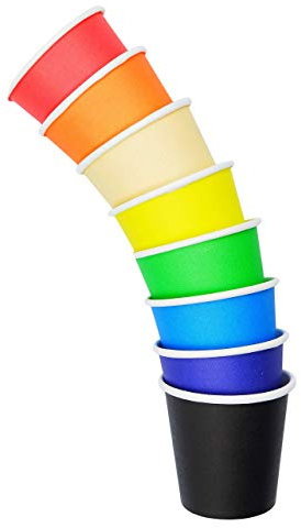 1600/400/50 Mini vasos de papel 75 ml reciclables desechables biodegradables compostables Premium Quality Agua Café Cálido Leche Espresso Maquinilla Corto Largas Tazas (Verde, 50)