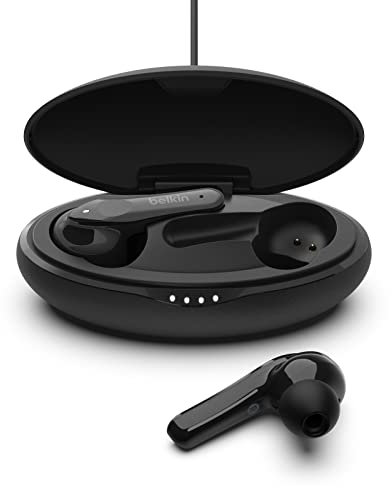 Belkin Écouteurs sans fil SOUNDFORM Move (True Wireless, Bluetooth, commande tactile, certification IPX5, basses profondes, pour iPhone, Android, etc.)