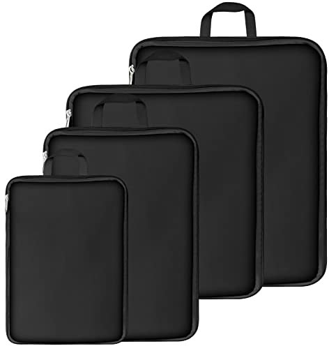 OSDUE 4 Teilige Packwürfel Set für Koffer, Reise Organizer, Koffer Organizer Packing Cubes Compression, Koffer Packtaschen Set, Kompression Koffer Organizer Set, Travel Essentials Kofferorganizer
