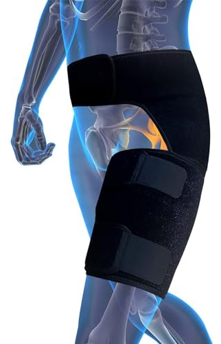 VKWE Hip Brace for Sciatica Pain Relief - Compression Wrap for Sciatic Nerve, Hamstring Pull, Hip Fleхоr Strain, Groin Injury, Pulled Thigh