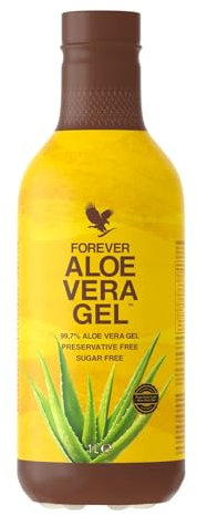 Forever Aloe Vera Gel (1 Liter Saft zum trinken), 100% pures zertifiziertes Aloe Vera Gel, zuckerfrei, ohne Zusatz von Konservierungsstoffen, VitaminC