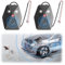 ESTVIIG Répulsif Anti Fouines Ultrason,2pièces Répulsif Anti Fouines Mobile Repeller Anti-Martres,ultrasonique 14-60kHz,2 Modes de Dissuasion des Martres avec Lumière Flash,pour Voiture,Garage,Grenier