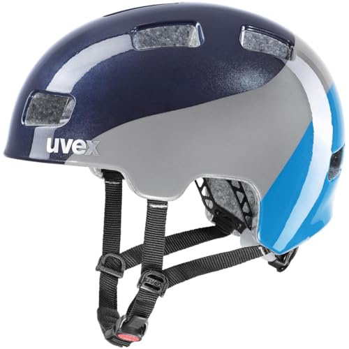 uvex hlmt 4 - Leichter Fahrradhelm für Kinder - individuelle Größenanpassung - waschbare Innenausstattung - deep Space - Blue - 55-58 cm
