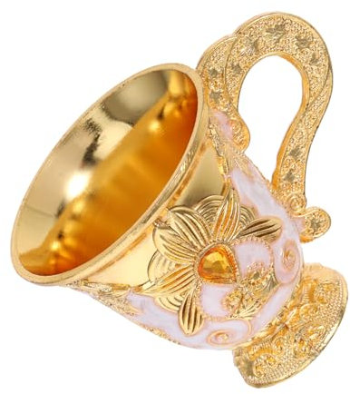 SMASOLO Verres à Liqueur Métal Tasses Vintage Pour Tasses à Strass Dorées Kung Fu Gobelets Religieux Miniatures