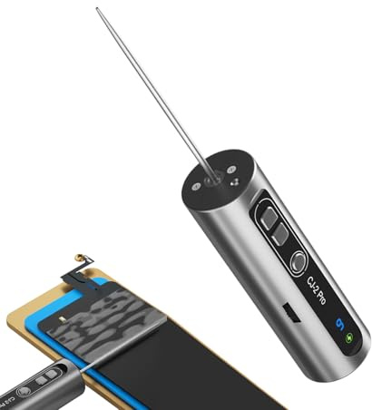 Qukoielly Strumento elettrico per la rimozione della colla a secco, regolabile a 9 livelli, macchina per pulire la colla, per rimuovere raschiare lo schermo del telefono e il vetro posteriore LCD