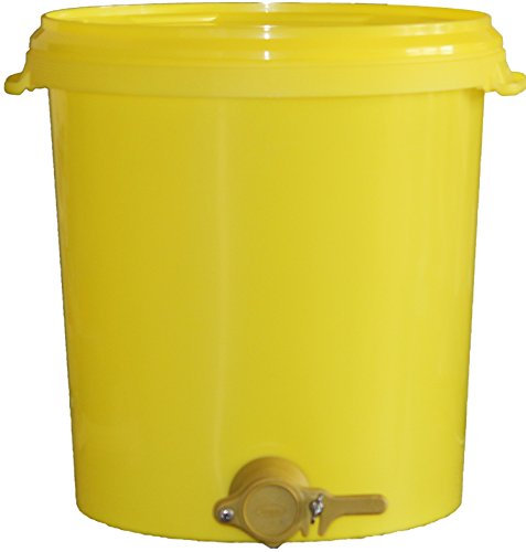 Germerott Bienentechnik Abfülleimer 40kg mit Quetschhahn zum einfachen und schnellen Abfüllen des geschleuderten Honigs. Ideal auch für Jungimker die erst kleine Mengen zum abfüllen haben.