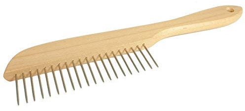 Öko Planet Hundekamm mit grober Zahnung und Holzgriff, für mittel- bis langhaarige Hunde