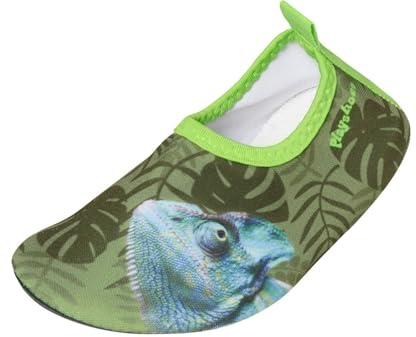 Playshoes Barfuß Aqua Schuhe, Oliv Chamäleon, 24/25 EU