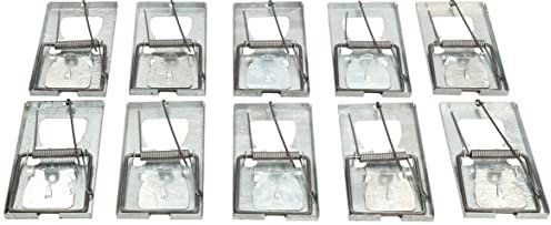 KOTARBAU® Mausefalle 10 STK. Schlagfalle aus Verzinktem Stahl Verstärkt