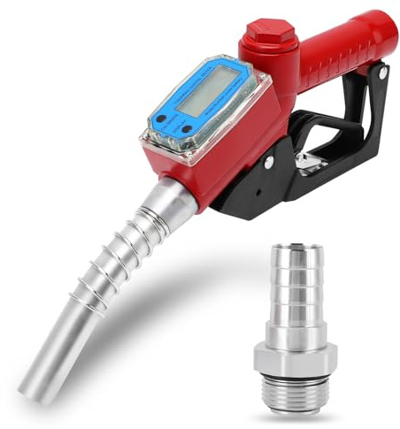 Fueling Nozzle, Electronic Metering Fuel Dispensing Meter Gas Pump Nozzle Digital Fuel Meter Auto Shut Off Petrol Kerosene Gasoline