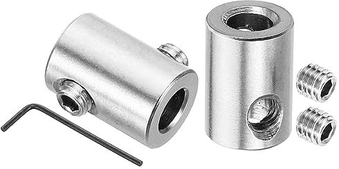 PATIKIL Abrazadera de Cable 7mm Agujero Alambre Cuerda Clips Juego 2uds 304 Inoxidable Acero Doble Agujero Bloqueo Cable Abrazaderas Clip con M6 Hexagonal Tornillo Llave para Cable Plata