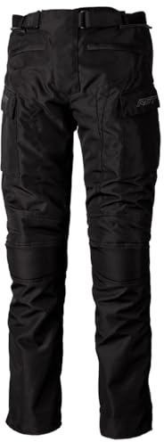 RST Alpha 5 RL CE Ladies Textile Jean - Women Motorcycle Motorbike Biker Rider Touring Sports - CE Approved Textile Jeans Pant (Black/Black,14)