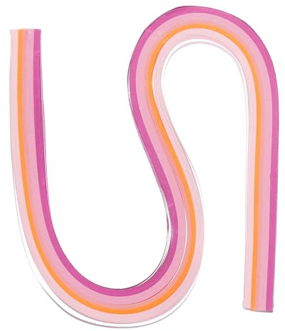 PATIKIL 120pcs Rainbow Quilling Strips Paper 3/16(5mm) 21 Origami Paper Quilling Strip for Art DIY Hand Craft Christmas, Gradient Pink