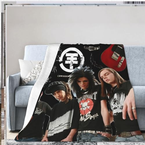 QapLWczK Coperta ultra morbida Tokio Music Hotel flanella leggera calda coperta per soggiorno/camera da letto 152,4 x 127 cm
