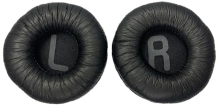 Cuscinetti auricolari per JBL Tune600/T500BT/510BT/520BT/T450BT/T450 cuffie, Cuscinetti Cuffie per JBL Tune600BTNC/JR300/JR300BT/JR310/JR310BT, Morbida Pelle Proteica (Nero)