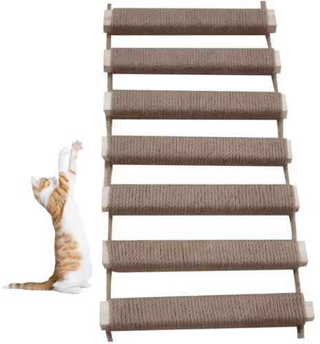 Escalera de Gato, escaleras de Mascotas para Gato, Escalera de trepadora de Gatos, Puente de Gato de Madera Colgante de 10x39 Pulgadas, Escalera de Gatos para Gatos Interiores