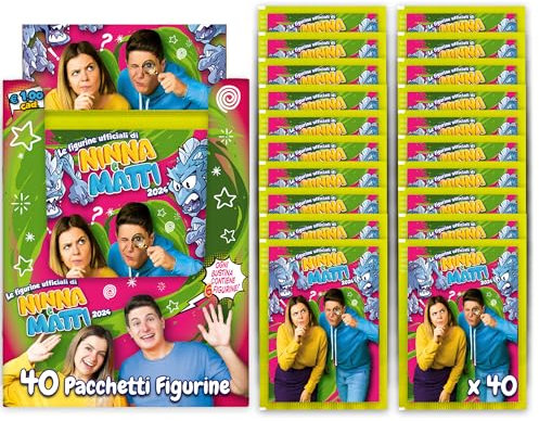 NINNA e MATTI Box Figurine 2024 Emergenza Colori - 40 Bustine di Figurine