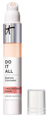 IT Cosmetics, DO IT ALL Concealer, Correcteur + Boosteur d'Éclat, Longue Durée, Effet Repulpant, Anti-Cernes, Teint Lumineux, Formulé avec un Sérum Multivitaminé, 7 ml, Teinte : Fairest Neutral