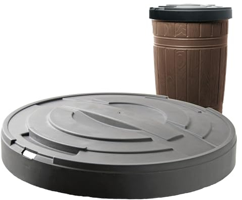 Skydd Ø 66 cm för Prosperplast WOODCAN 265 liter och RAINCAN 210 liter regnvattentank, tät förslutning, skydd för vattenfat, regnvatten, ekologi, trädgårdsredskap, antracit
