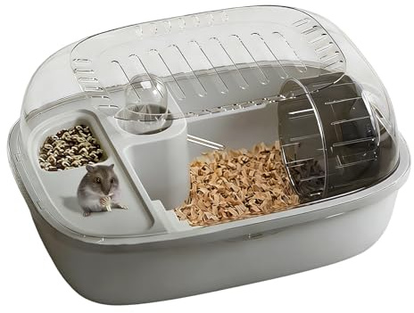 Gabbia Habitat Per Criceti | Superiore Apribile e Ventilato Recinto Pratico e Facile da Trasportare - Habitat Per Piccoli Animali Criceto,Per Casa, Dormitorio, Camera Da, Salone, Balcone, Appartament