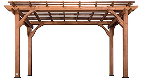 Backyard Discovery Pergola in Legno 305 x 426 cm | Gazebo da Terrazza Autoportante per il Piardino | Pergola da esterno/Resistente alle intemperie
