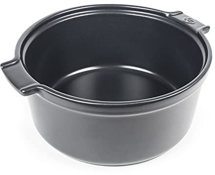 PEUGEOT - Moule à Soufflé En Céramique - 24 cm (anses comprises) - Diamètre : 22 cm x 8,5 cm - Contenance : 2,4 L - Garanti 10 Ans - Fabrication Française - Coloris Ardoise