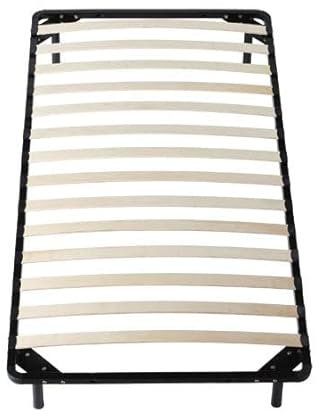 King of Dreams Julie - Solide et Confortable Sommier Cadre a Lattes + Pieds 120x190 x 29 cm en Metal - Montage Rapide et Facile - epaisseur du Metal +/- 1,2 mm 2 x 14 Lattes en 9mm