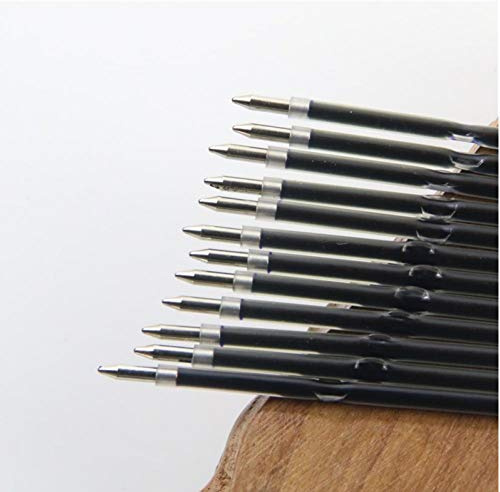 TOSSPER 10 Stücke Schwarz 0,7mm Kugelpoint Stift Nachfüllen Schwarz Bürobedarf Escolar Schreiben Stift Roller Stift