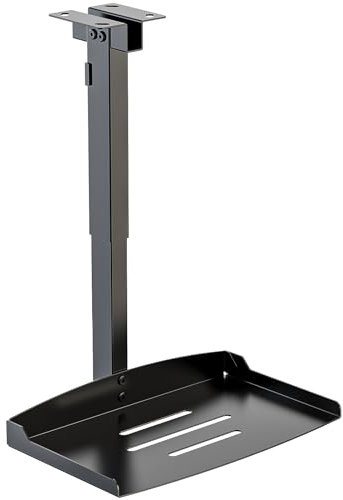 WALI Beamer Deckenhalterung-höhenverstellbar,auch als Wandhalterung nutzbar,Tragfähigkeit bis 10 kg,Ohne Lochinstallation,Verstecktes Kabelmanagement (PM-005-B),Schwarz