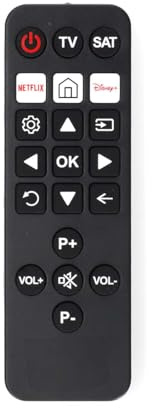 Mando a Distancia Universal – Preprogramado – 2 Dispositivos – Disney + Button/Netflix Button – Infrarrojo – Negro