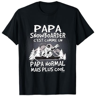 Sweat Snowboard Haut Homme Cadeau Papa Snowboarder T-Shirt