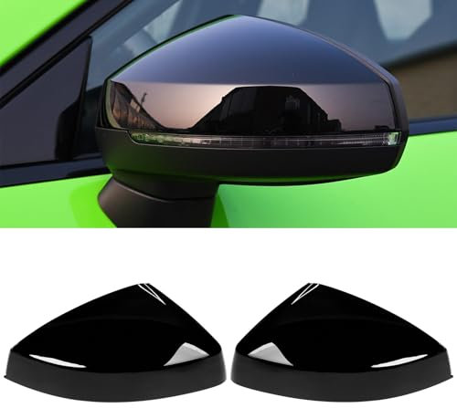 TTCR-II 2PCS Compatible con Retrovisor Cubierta Audi A3/8V/S3/RS3 2013 2014 2015 2016 2017 2018 2019, Izquierdo + Derecha Espejo Cubierta Audi A3/8V/S3/RS3 Espejo Tapa Reemplazo-Negro