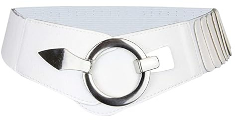 YSJCHEBS 1 Morceau De Ceinture Blanche, Ceinture De Personnalité Élée, Ceinture Simple, Courroie Large Pour Les Femmes, Ceinture De Décoration De Robe