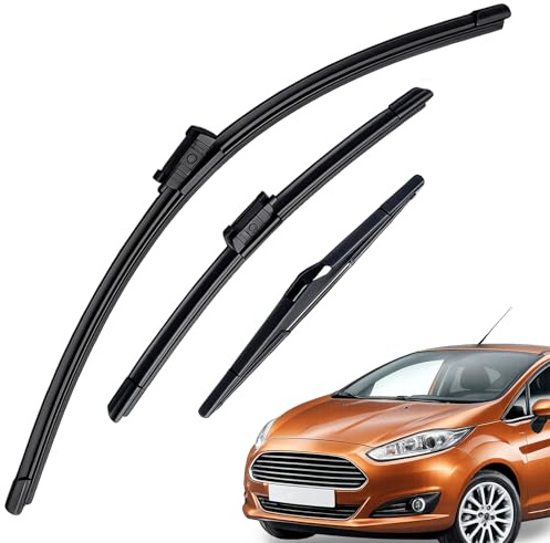 Para Ford Para Fiesta MK6/MK7 19mm Push Button 2008-2016 26 + 15 + 12 Limpiaparabrisas Delantero Trasero Parabrisas Accesorios Ventana