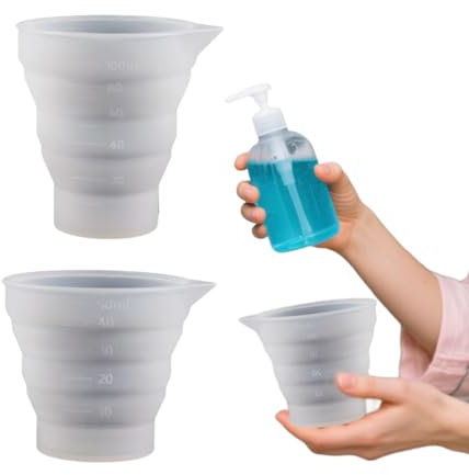 2Pcs Dosing Ball for Liquid Detergent Foldble Silicone Laundry Dosing Ball Laundry Liquid Dosing Measuring Cups Suitable for Liquid/Powder Detergent Fabric Conditioner Liquid Soap Dispenser