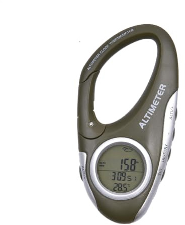 Digital Altimeter Barometer - Thermometer Altitude Monitor, Hiking Carabiner Altimeter Thermometer With Backlight, Digital Barometer Thermometer, Outdoor Sports Tracker For Camping, Climbing, Ber