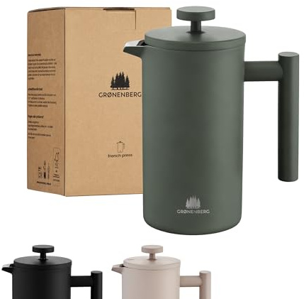 Grønenberg French Press Forest 600 ml | kaffebryggare i rostfritt stål