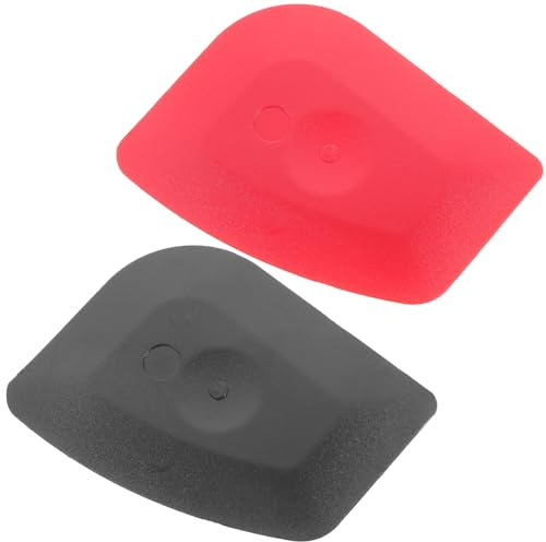 Alipis 2 pièces Racloir Crème pour Nettoyage Casseroles Grattoir Pâte et Gâteau Outil Compact pour Cuisine et Pâtisserie Adapté Poêles Fonte et Plaques Grill