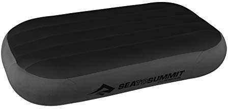 Sea to Summit - Aeros Premium Deluxe Pillow XL - Full-Size Inflatable Travel Pillow - Soft Brushed Fabric - Lock System - Ultra-Sil Zippered Pouch - For Camping - 56 x 36 x 14cm - Deluxe Grey - 195g