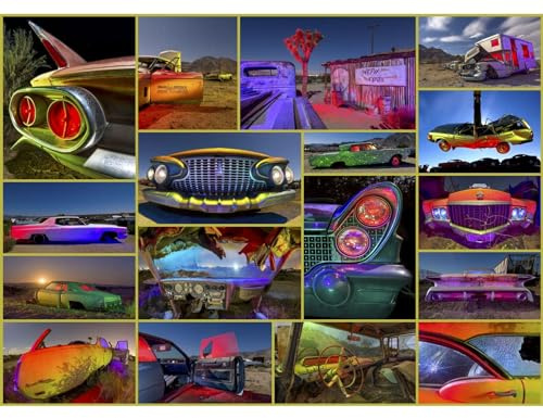 New! Junkyard Lights 1,000 Piece Jigsaw Puzzle. Light-Painted Night Images by Award-Winning Photographer Troy Paiva.